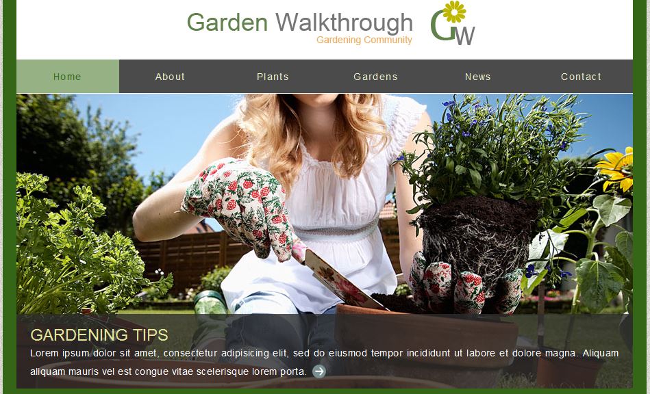 Garden Walkthrough Free Template