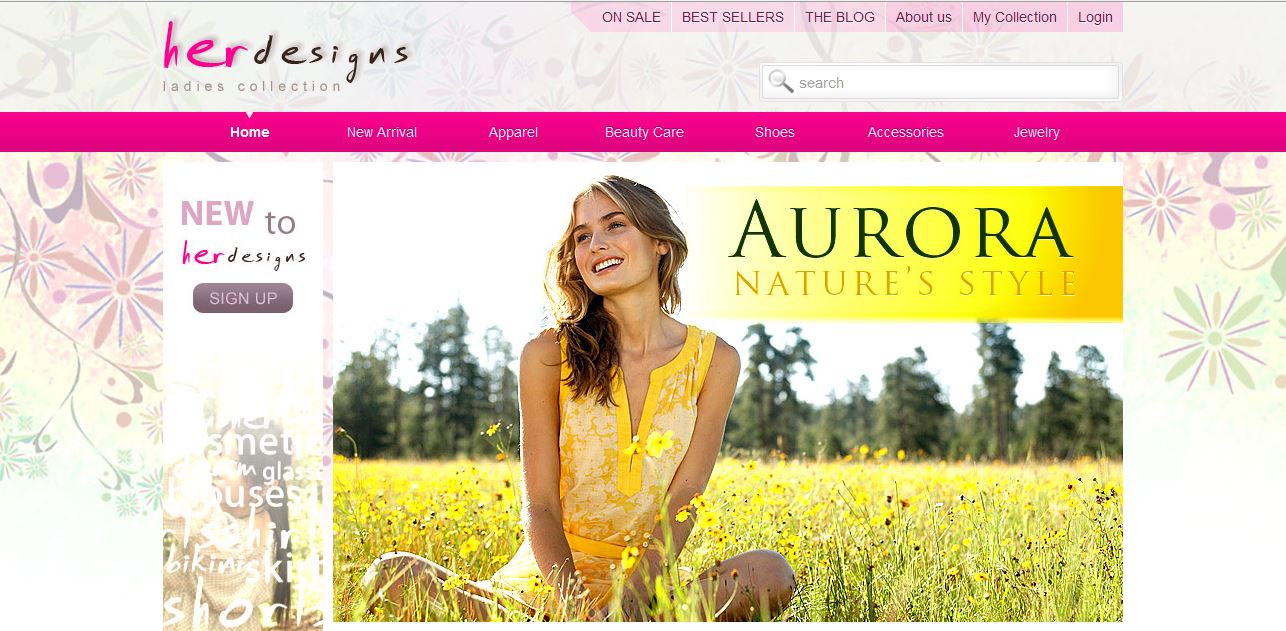 Her Designs Web Template