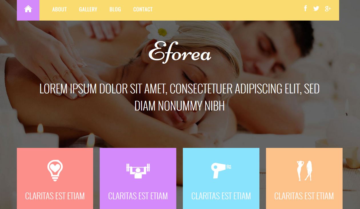 Eforea Beauty and Spa Flat Bootstrap Responsive