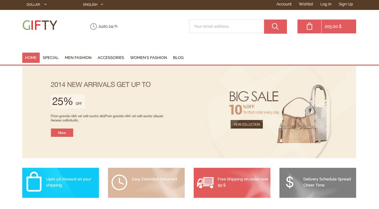 Gifty a Flat Ecommerce Bootstrap Responsive
