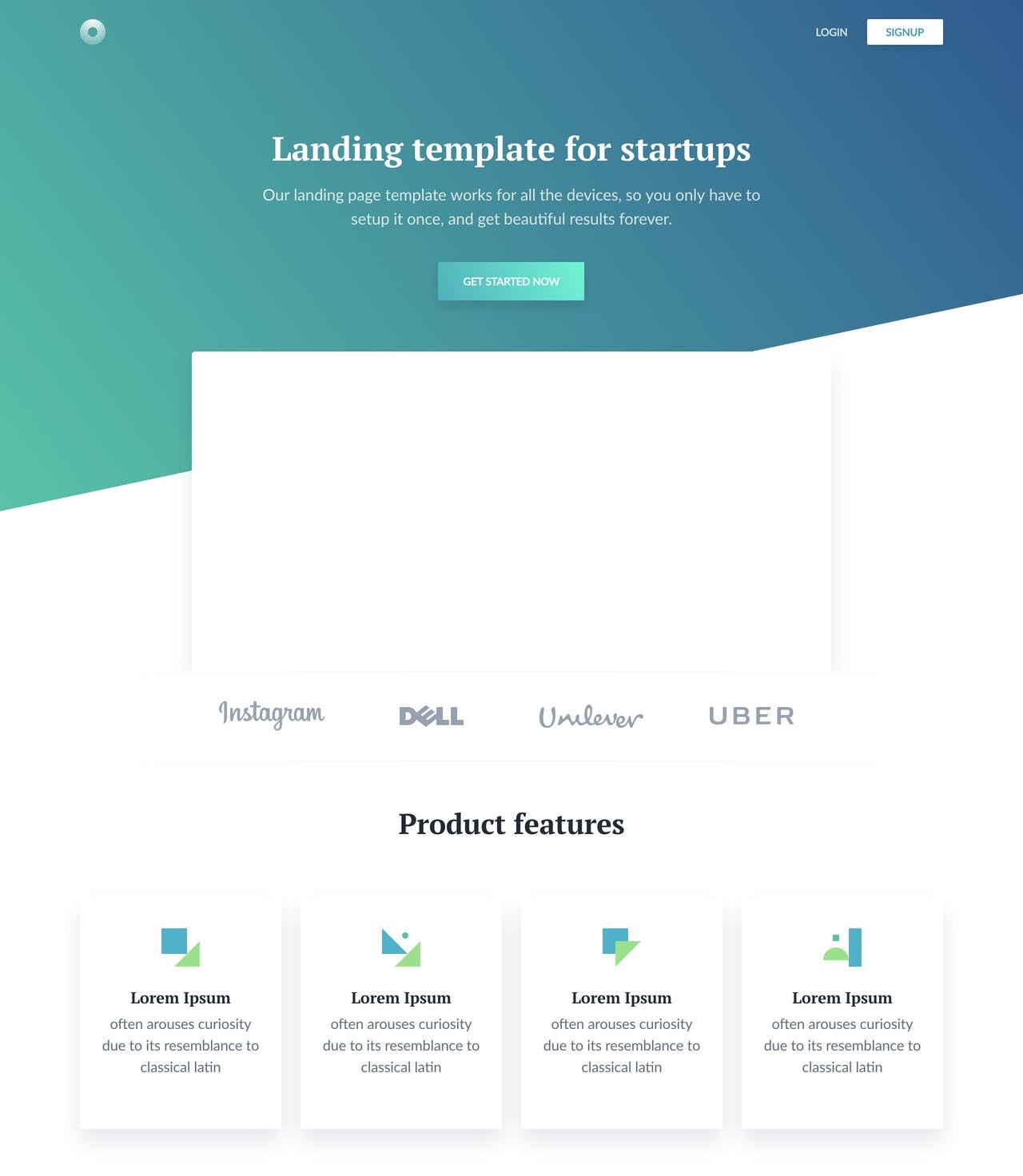 One Page Html Template