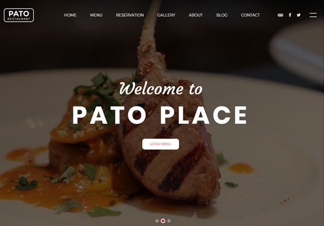 Pato Free Multi page - A Bootstrap based free restaurant template