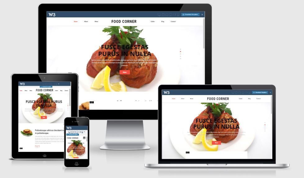 Food Corner - A Bootstrap based free restaurant template