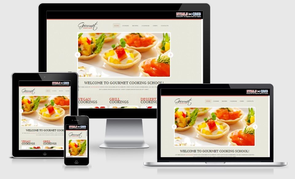 Gourmet - A Bootstrap based free restaurant template
