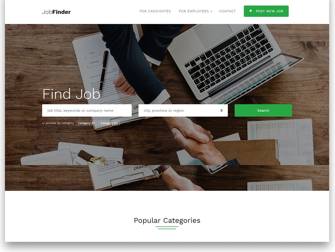 Jobfinder free template