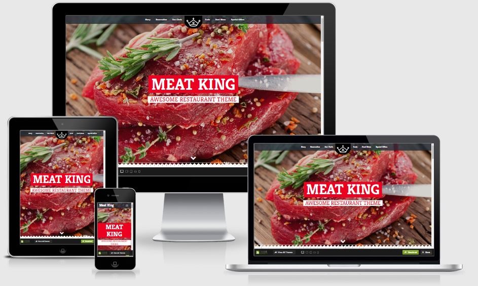 Meat King free restaurant template