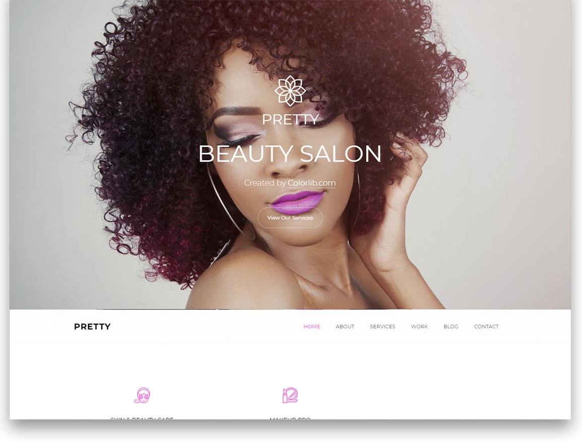 Pretty Beauty salon free template