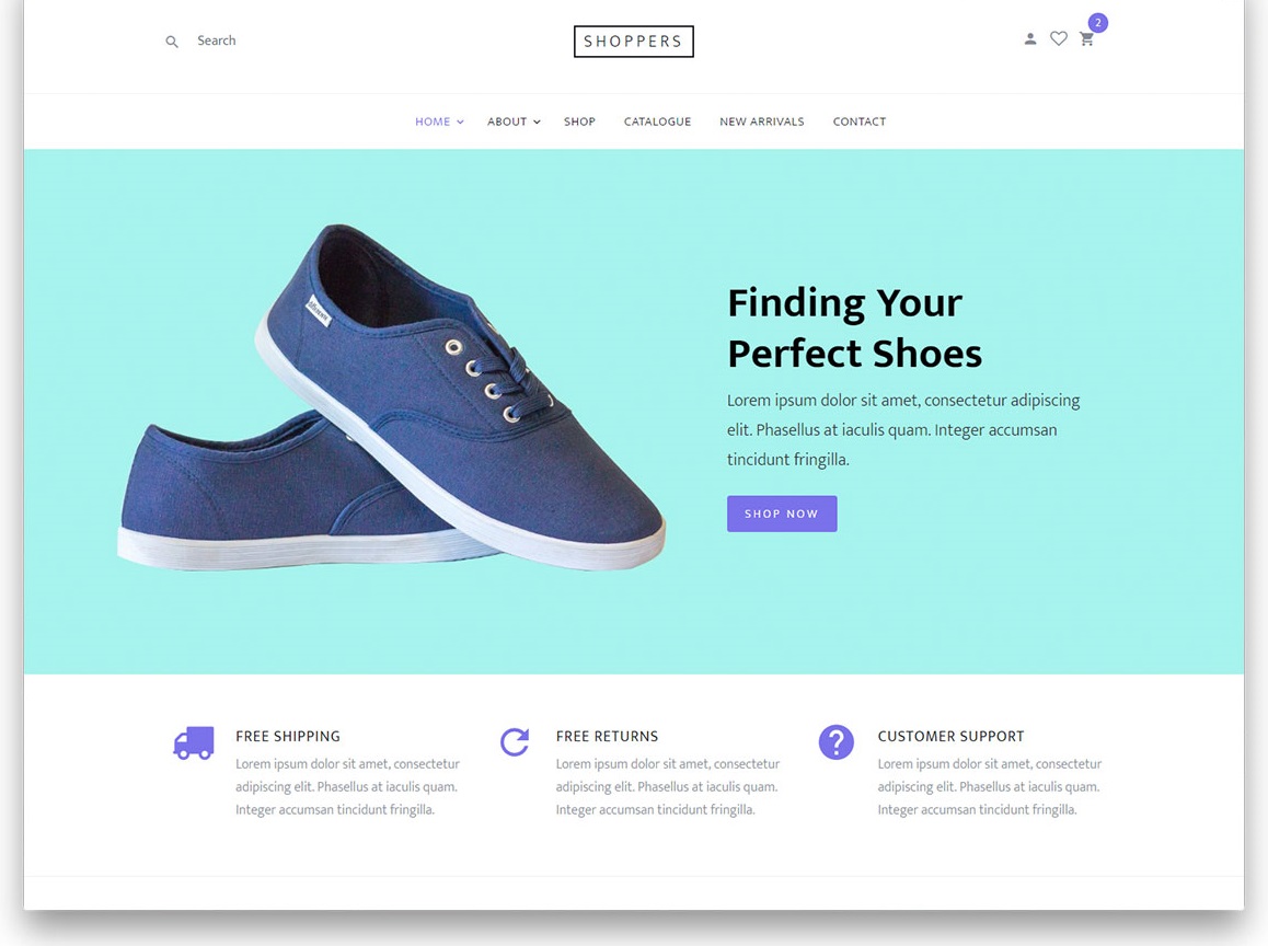 Shoppers online free template