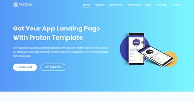 Proton Lite One Page HTML Template 