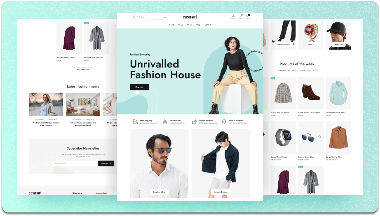 Casmart – Responsive eCommerce Website Template (HTML, CSS, JavaScript)