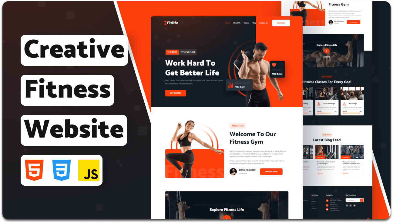 Fitlife - A Fully Responsive Fitness Website Template