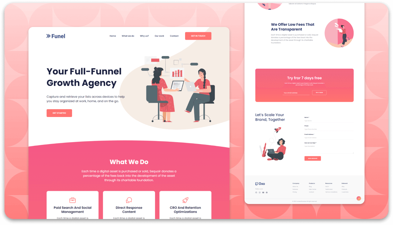 Funel – Responsive Digital Agency Landing Page Template (HTML, CSS, JavaScript)