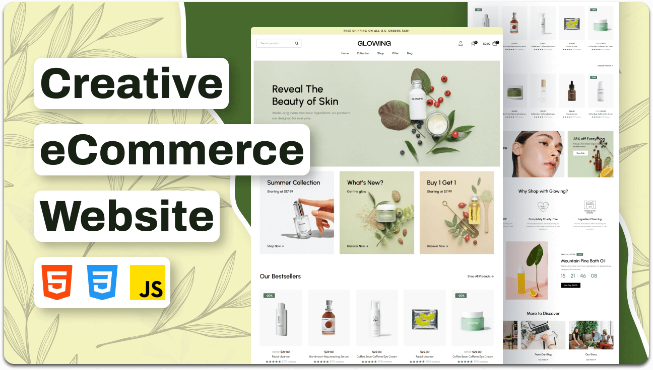 Glowing - The Ultimate Responsive eCommerce Website Template