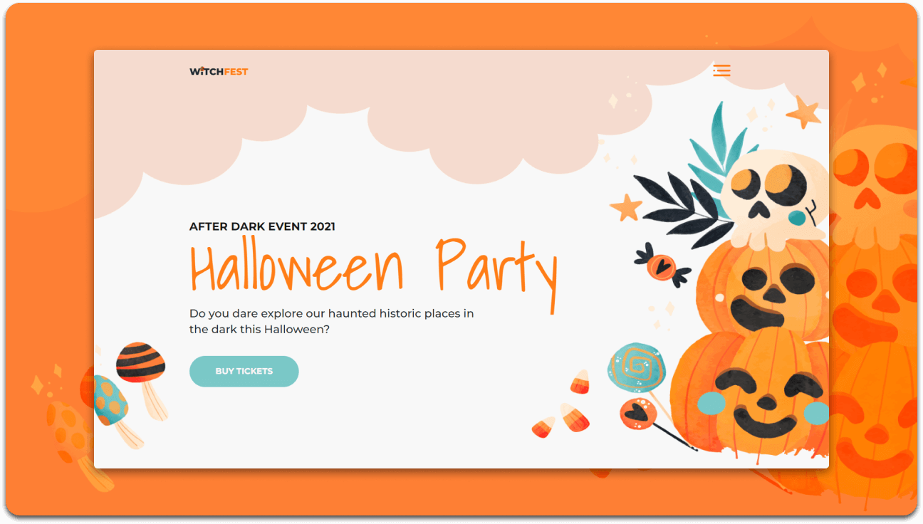 Halloween – Responsive Landing Page Template (HTML, CSS, JavaScript)