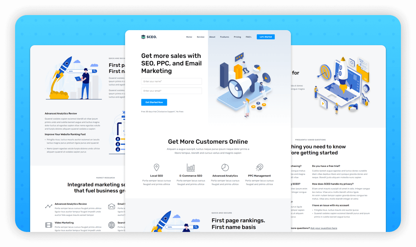 SCEO – Responsive SEO Agency Website Template (HTML, CSS, JavaScript)