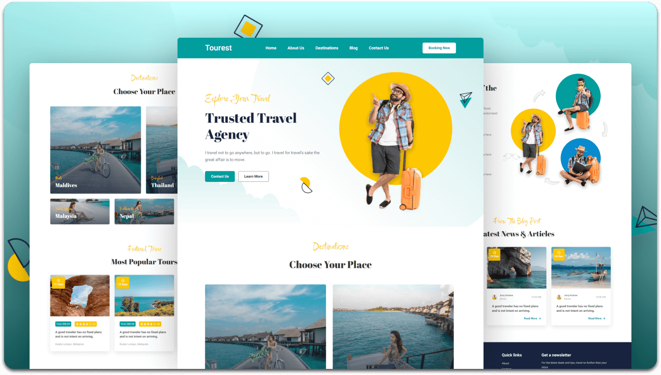 Tourest – Responsive Travel Website Template