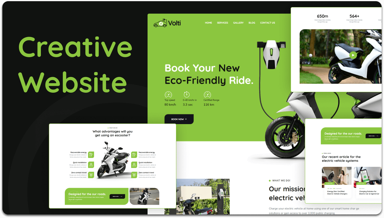 Volti – Responsive Electric Vehicle Charging Website Template (HTML, CSS, JavaScript)