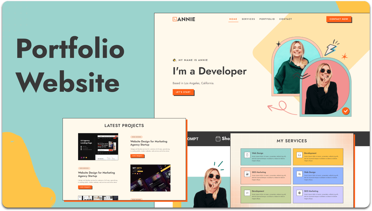 Annie – Responsive Personal Portfolio Website Template (HTML, CSS, JS)