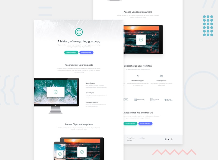 Frontend Mentor - Clipboard Landing Page – Sleek & Modern Template for Productivity Tools