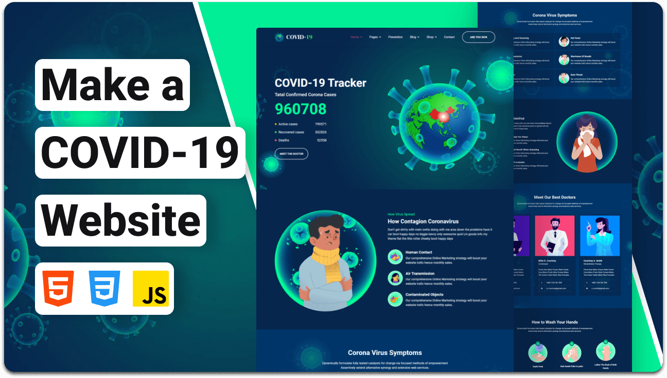 COVID-19 – Responsive Coronavirus Information Website Template (HTML, CSS, JS)