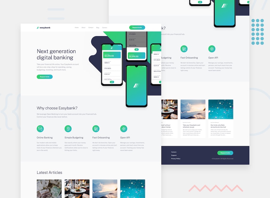 Frontend Mentor - Easybank Landing Page Template | Modern & Responsive Design