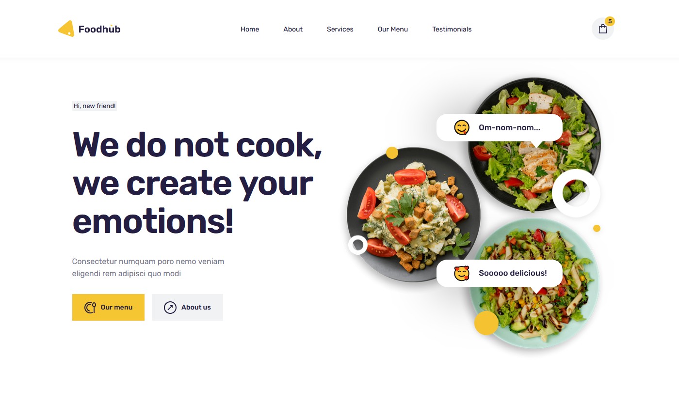 FoodHub Restaurant Website Template | Modern & Responsive Design