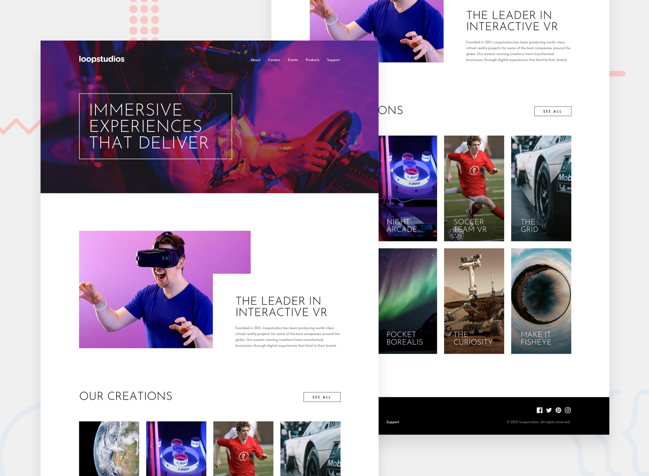 Loopstudios Landing Page – Immersive VR Website Template