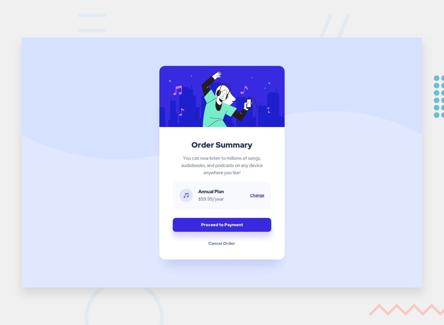 Clean & Modern Order Summary Card Template for Frontend Mentor Challenge