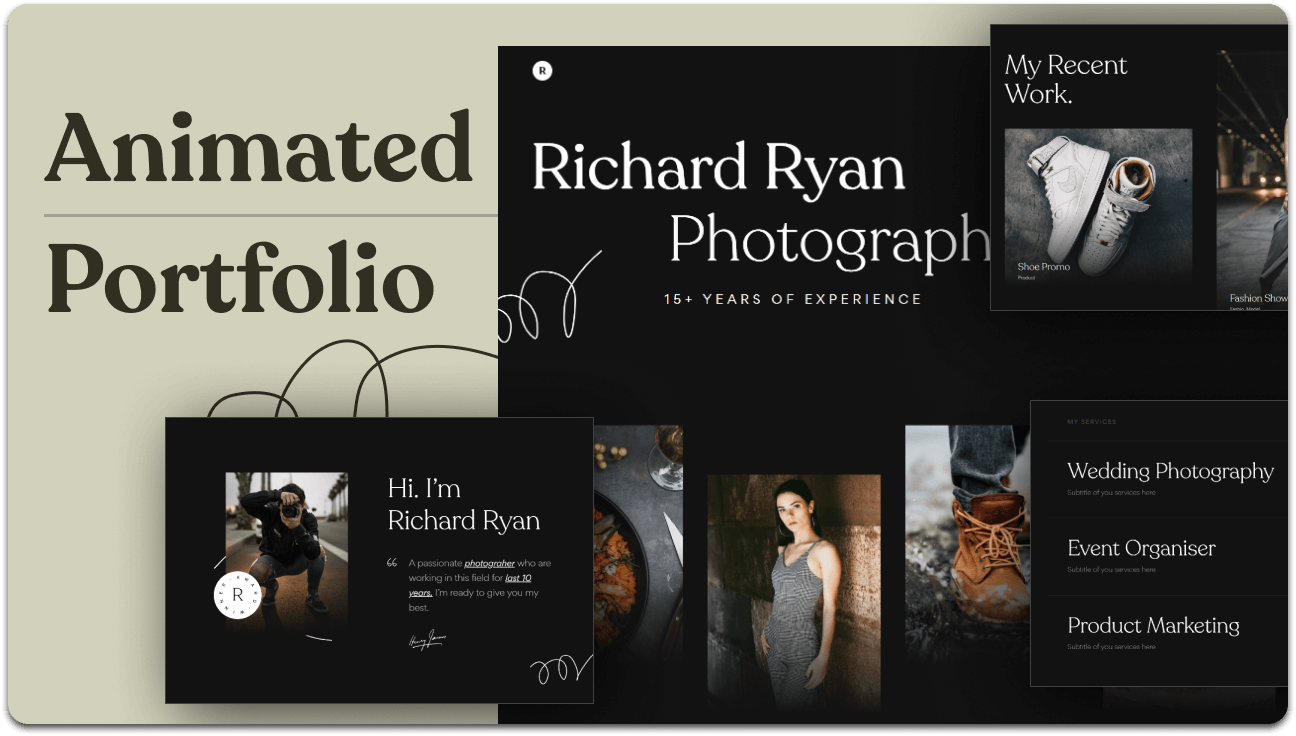 Richard Ryan - Photographer Portfolio Website Template (HTML, CSS, JS)