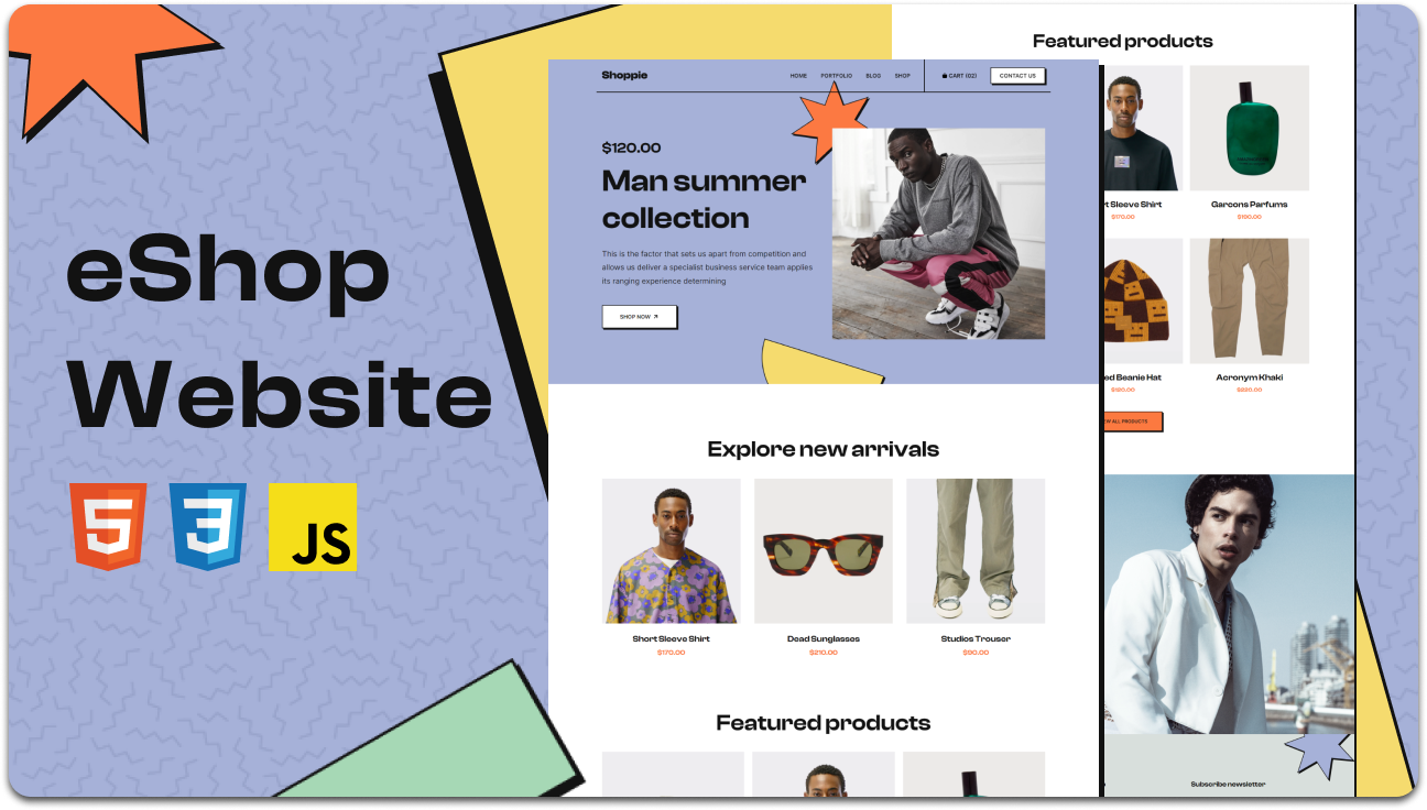 Shoppie – Responsive eCommerce Website Template (HTML, CSS, JS)