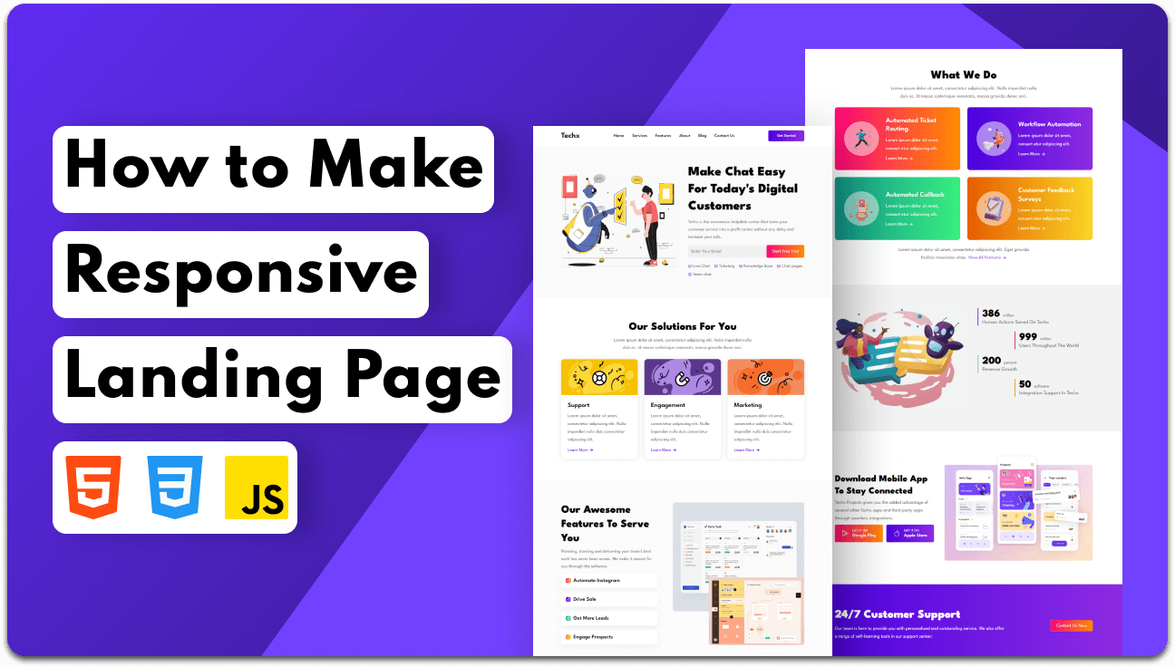 Techx - A Fully Responsive Landing Page Website Template