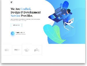 Crafted free web development template