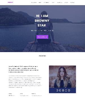 Browny One Page HTML Template