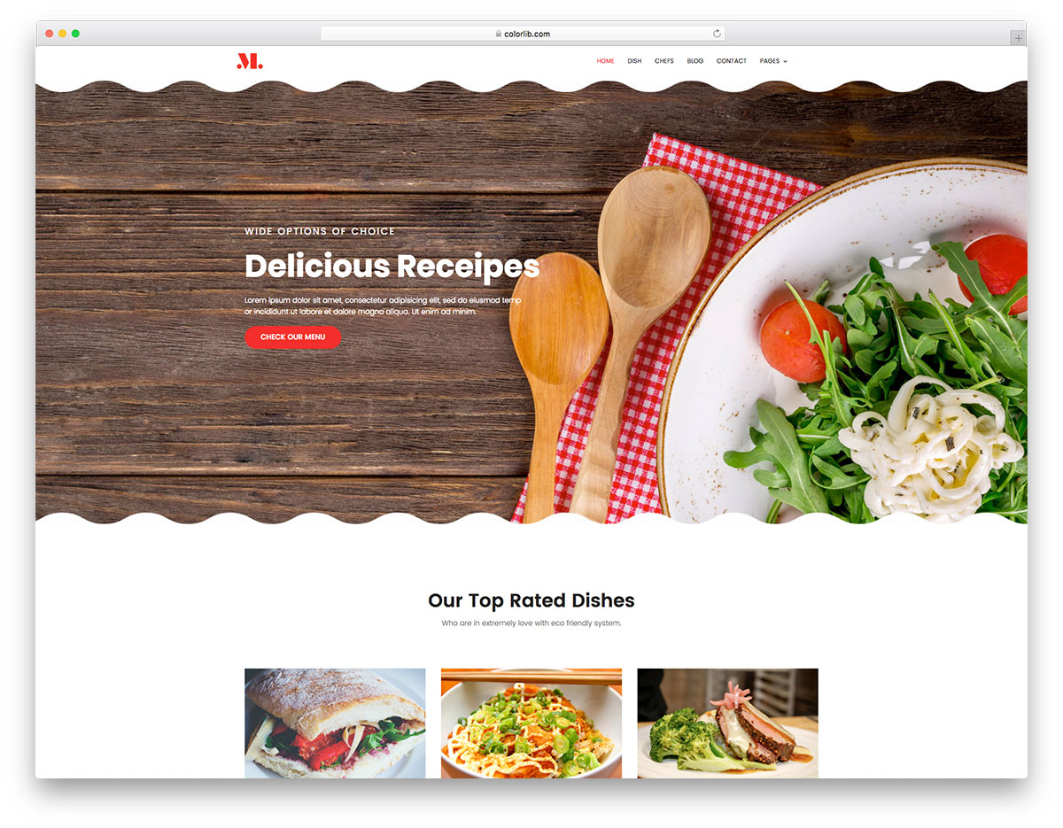Food Restaurant Website Templates Free Download
