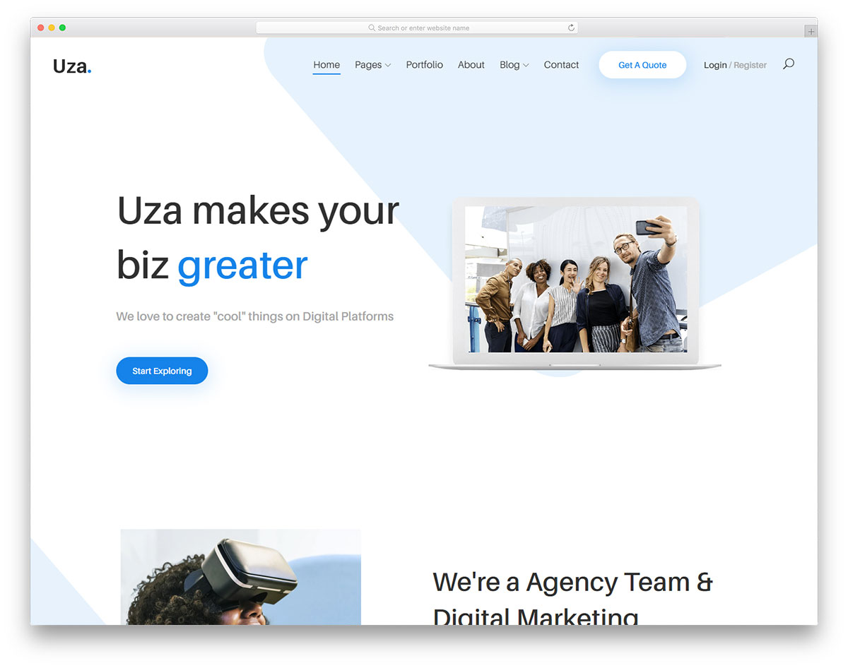 Uza Free Website Templates