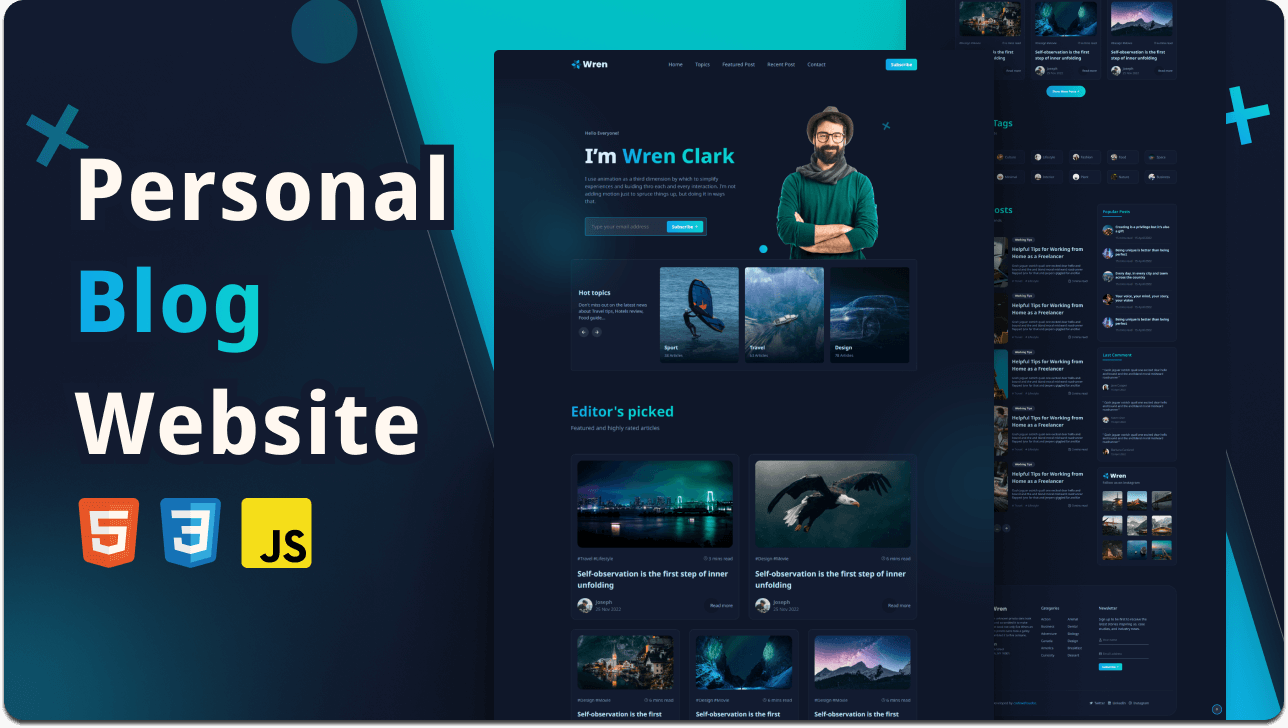 Wren - The Ultimate Personal Blog Website Template