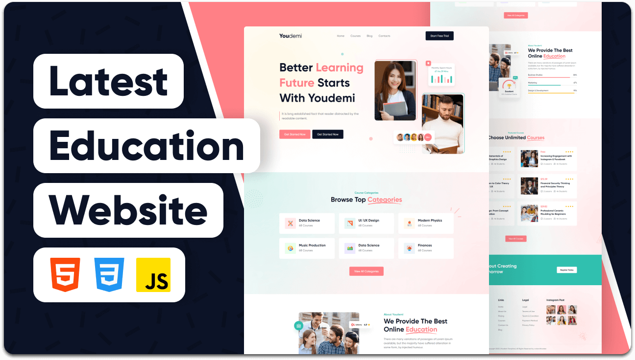 Youdemi - Fully Responsive Education Website Template