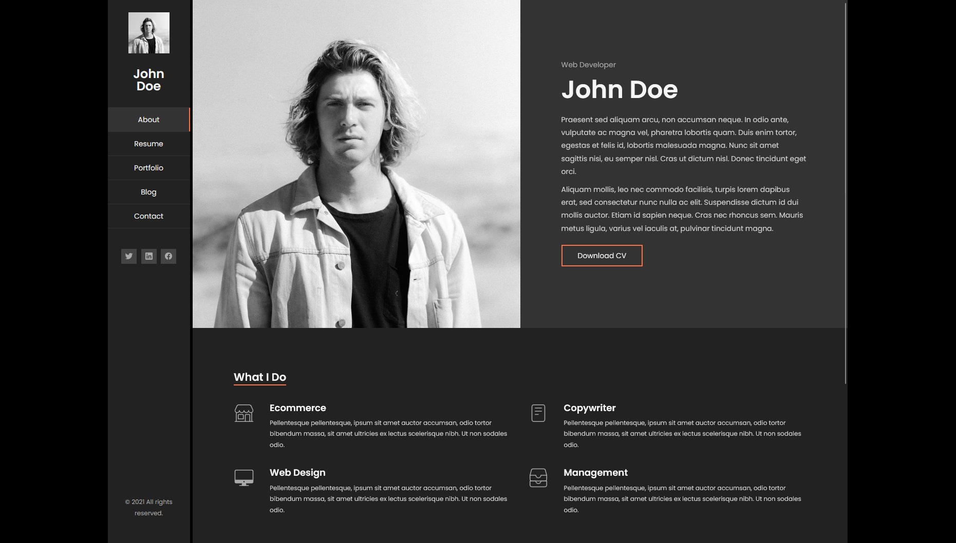 Responsive Portfolio Template – Showcase Your Work with Elegance